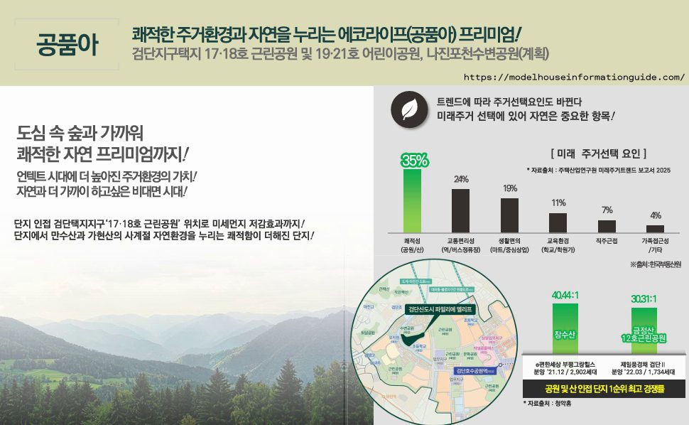 만수산 가현산 숲세권 공세권 단지 정보